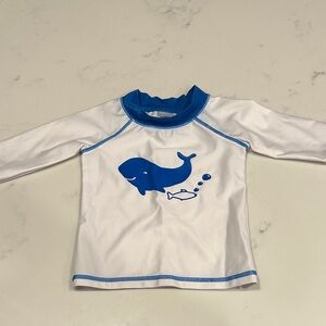 Target Kids Whale Rash Guard - White and Blue